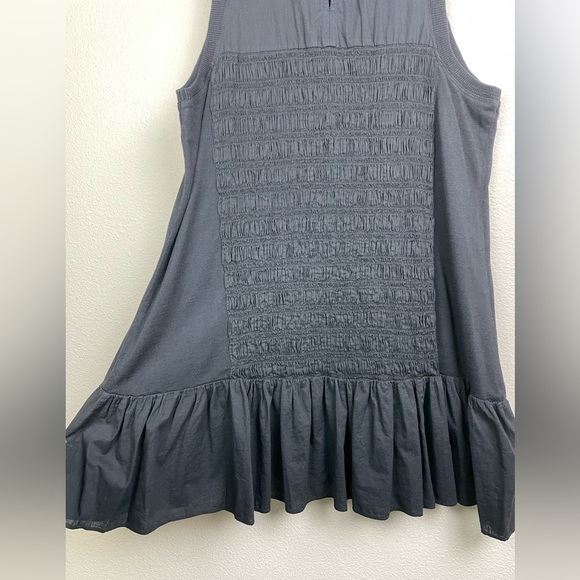 Daily Practice by Anthropologie Women's XL Prix Smocked Dress Drop Waist Black - Picture 10 of 16